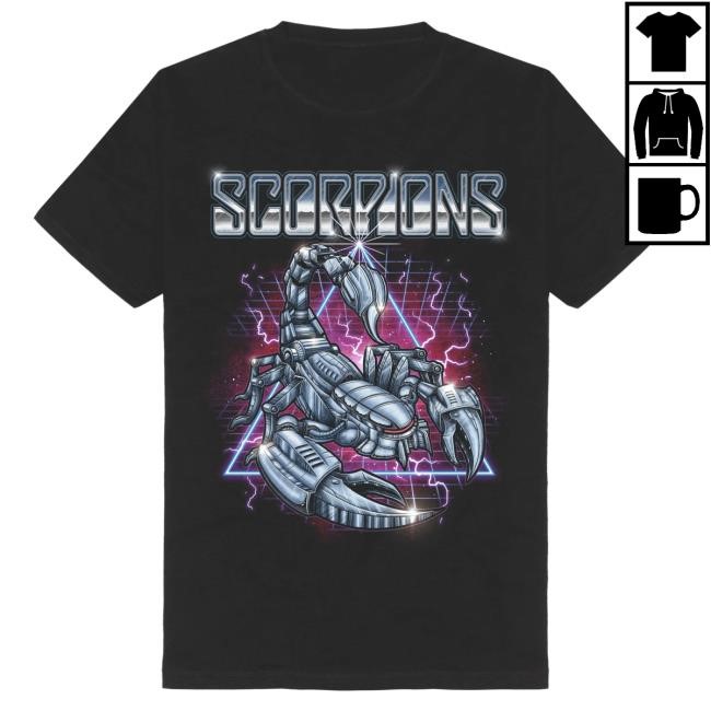 Official Scorpions Store Merch European Tour 2025 - Robotic New Shirt