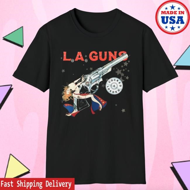 Official L.A. Guns Music Shop Merch L.A. Guns "Cocked and Loaded" Classic Album Tee