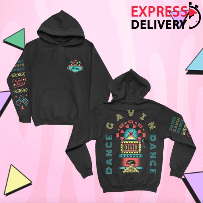 Official Dance Gavin Dance Band Merch Slot Machine Black Crew neck DanceGavinDance